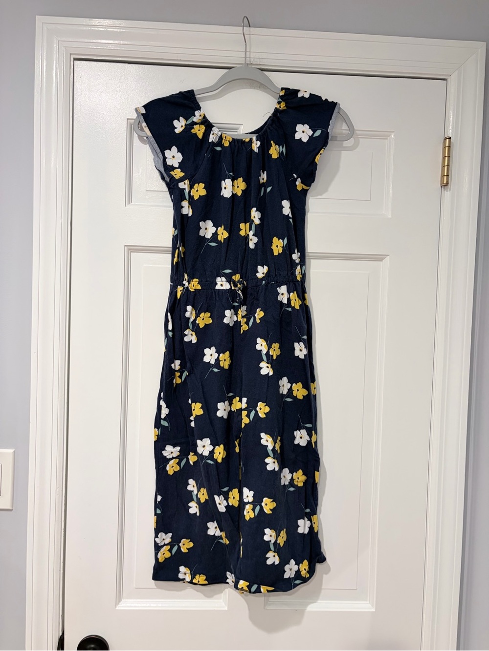 Carter's Navy Dress with Yellow & White Floral Print